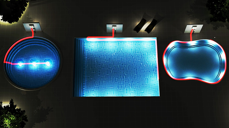 LED泳池燈具與變壓器連接